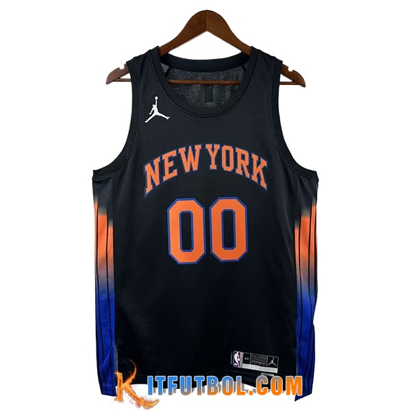 Camisetas NBA New York Knicks (CLARKSON #11) 2025/26 Negro/Azul/Naranja