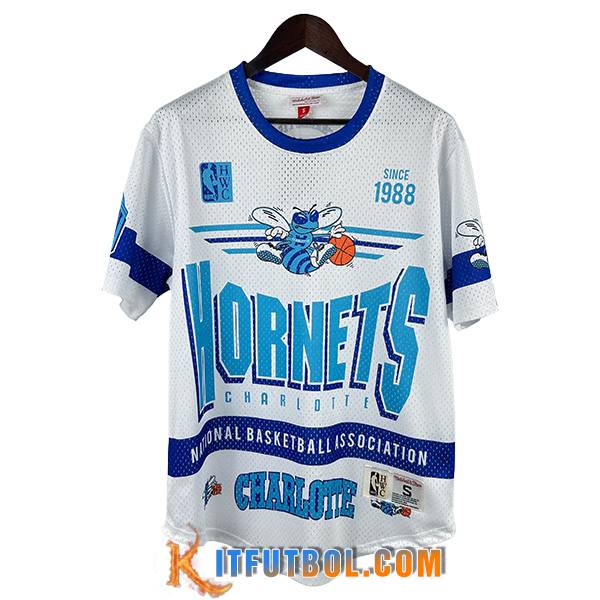 Camisetas NBA Charlotte Hornets Retro 2025/26 Blanco/Azul