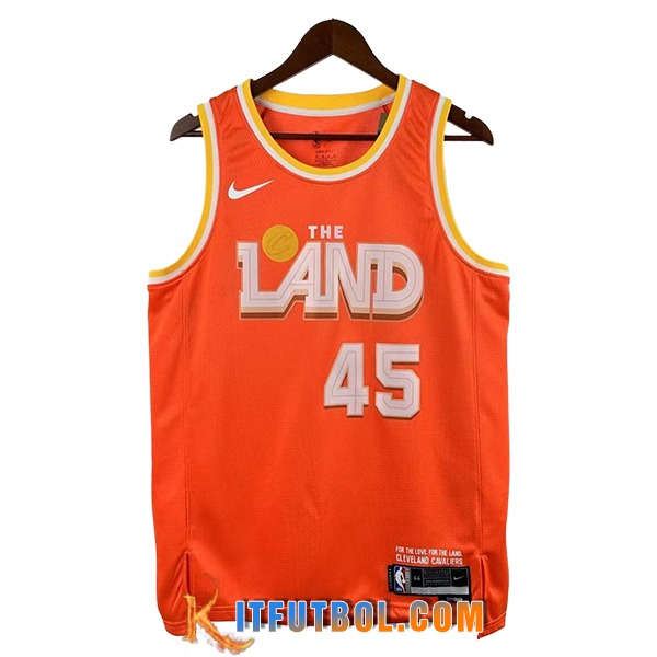 Camisetas NBA Los Cleveland Cavaliers (MITCHELL #45) 2025/26 Naranja/Blanco