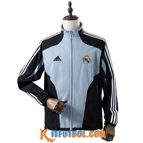 Rompevientos Real Madrid Gris/Negro/Blanco 2025/2026