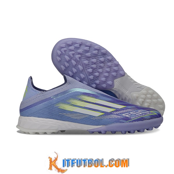 Adidas Botas De Fútbol F50 Pro Laceless TF Violeta/Verde