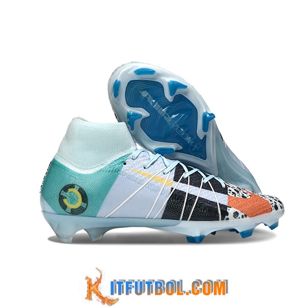 Nike Botas De Fútbol Air Zoom Mercurial Superfly IIX Elite FG Azul/Verde/Negro