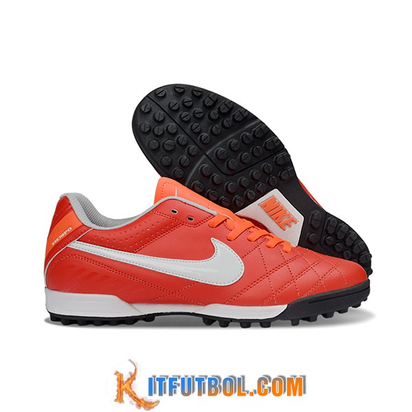 Nike Botas De Fútbol Tiempo Ligera V TF Naranja/Blanco