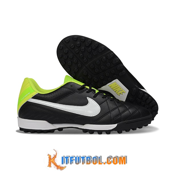 Nike Botas De Fútbol Tiempo Ligera V TF Negro/Blanco/Verde